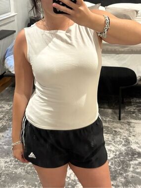 reformation dusk knit top fior di latte size sma